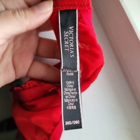 Victoria's Secret floral lace unlined plunge bra 36D NEW Without Tags - Picture 12 of 12